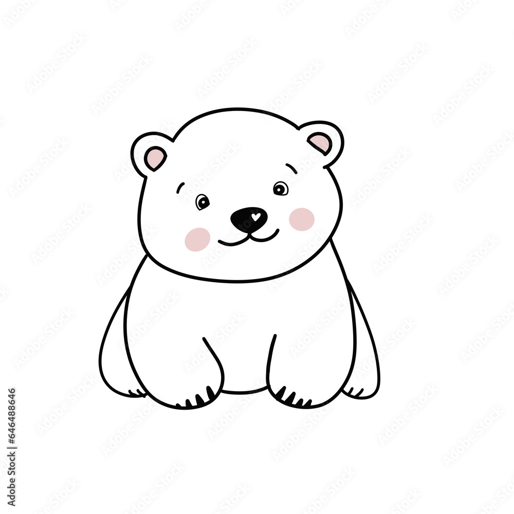 Polar bear, illustration Polar bear, illustration