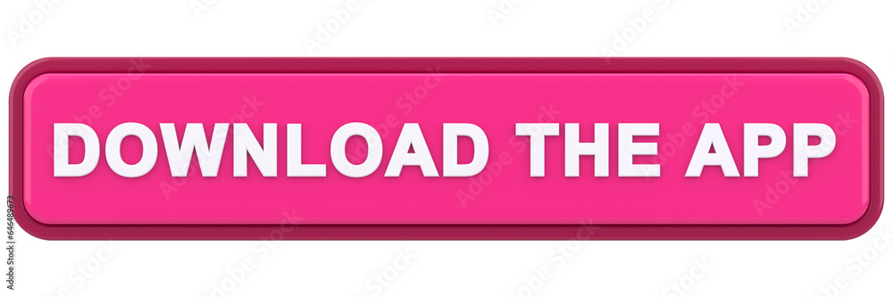 Download the app button. 3D illustration. Download the app button. 3D illustration.