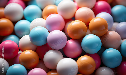 Abstract background filled with colorful balls.