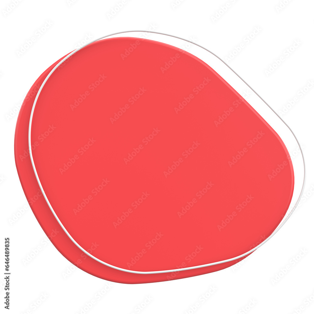 3D Blob. Abstract Text Box. 3D illustration. 3D Blob. Abstract Text Box. 3D illustration.