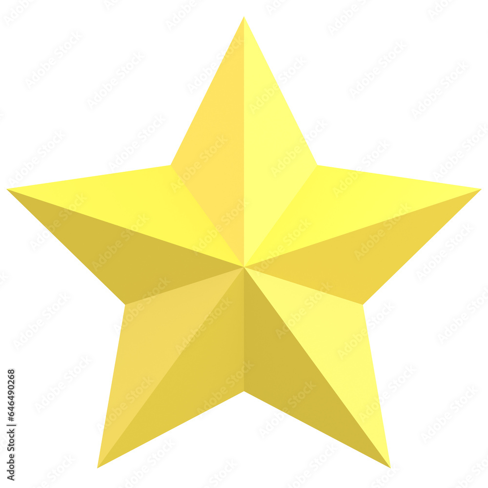 Fototapeta premium 3D Star. Star Shape. 3D illustration.