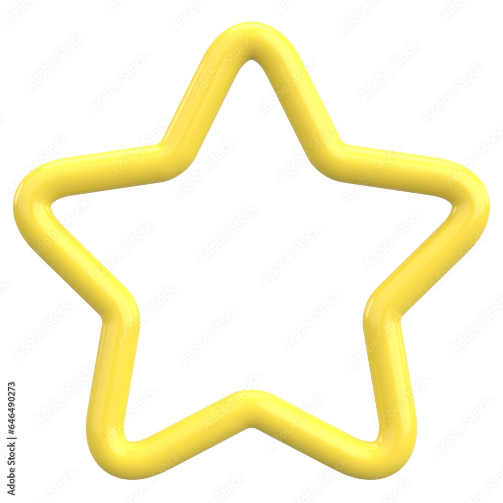 3D Star. Star Shape. 3D illustration. 3D Star. Star Shape. 3D illustration.