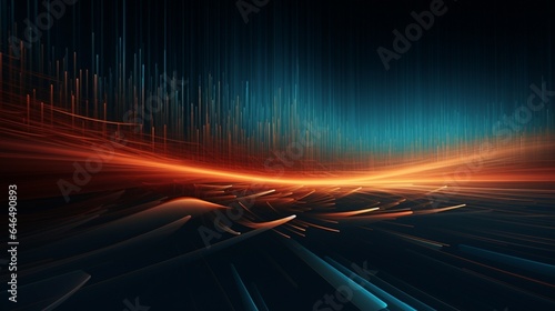 Background design with abstract lines showing the movement of financial assets and room for your writing