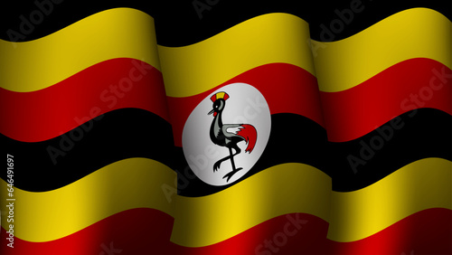 Free Download uganda waving flag background design vector illustration - GFXLoad