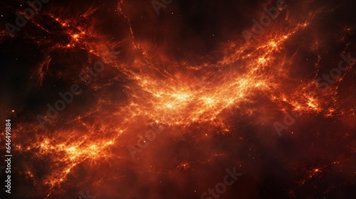 Background of fractal art with fire and sparks. volcanic eruption or fireworks