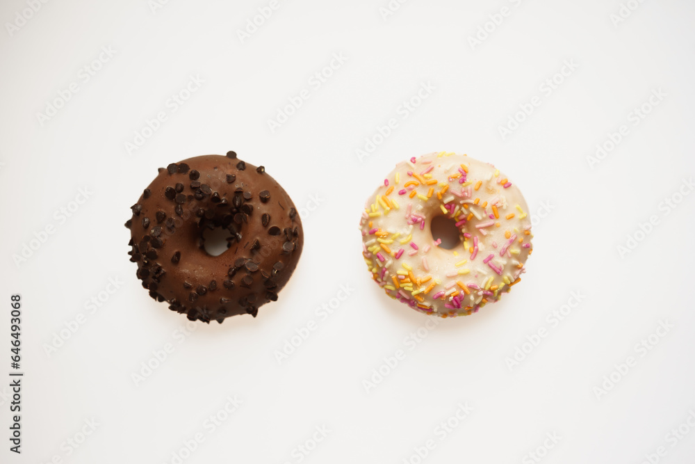 chocolate donut isolated on white chocolate donut isolated on white
