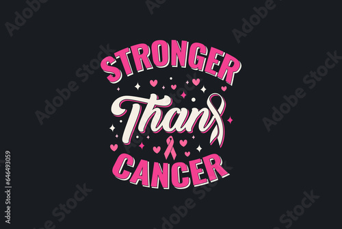 Stronger than Cancer Breast Cancer t shirt design