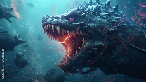 sci-fi future where all sea creatures deep underwater monsters