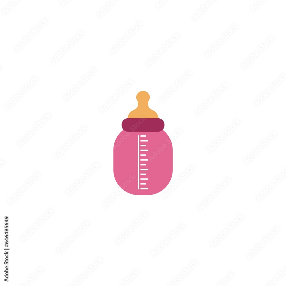 Baby milk bottle icon isolated on white background Baby milk bottle icon isolated on white background