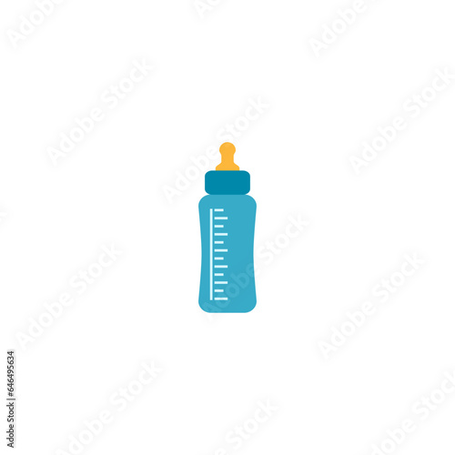 Baby milk bottle icon isolated on white background