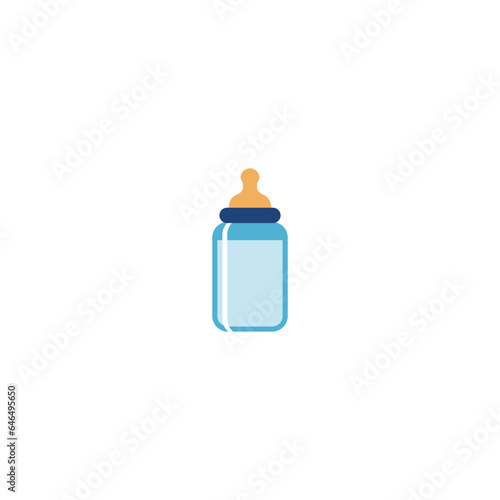 Baby milk bottle icon isolated on white background