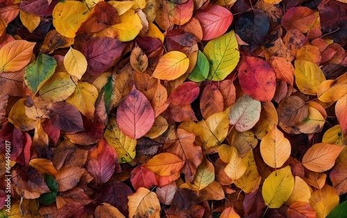 Colorful seasonal autumn background pattern. AI, Generative AI