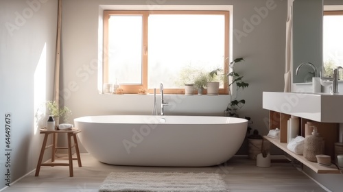 Modern restroom with bathtubs and vanities  Property Interiors.