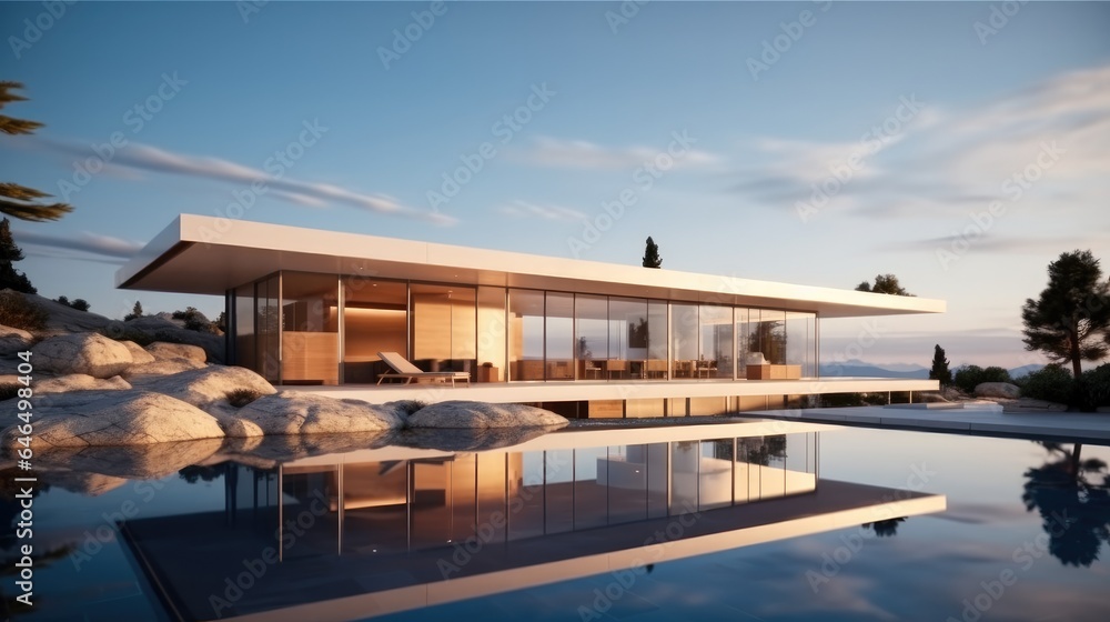 Modern Luxury House With Infinity Pool.