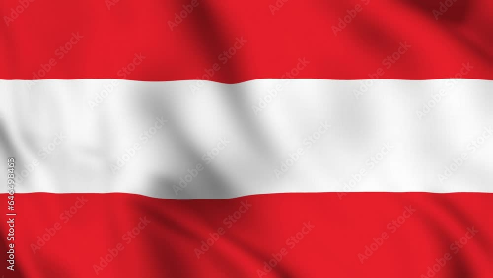Austria national flag video. 3D Austrian flag waving seamless loop video animation Austria national flag video. 3D Austrian flag waving seamless loop video animation