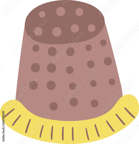 thimble hand draw icon