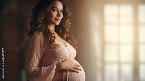 An expectant mother proudly displaying her baby bump with confidence