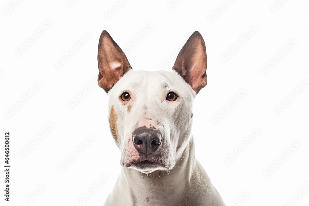 Bull Terrier dog on white background