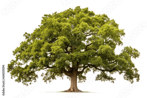green oak tree, png file of isolated cutout object on transparent background. photo
