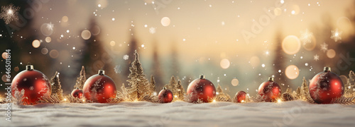 Winter scenery, Merry Christmas background, copy space, greeting card © AlexCaelus
