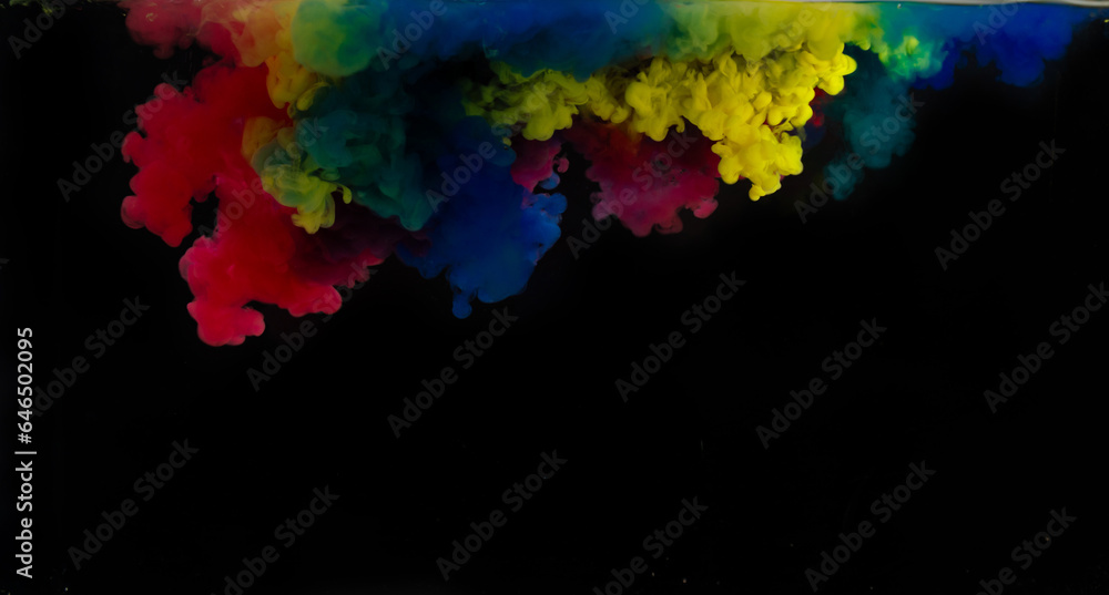 colorful smoke on dark background