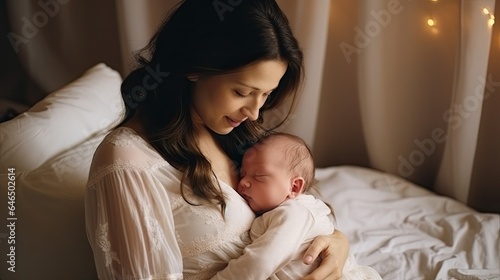 Mother gently touches the baby. Happy, family, growth, pregnancy, enjoyment , newborn, take care, healthcare, tummy, pregnant, growth, pregnancy, stomach