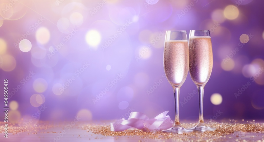 Holiday background with champagne glasses Holiday background with champagne glasses