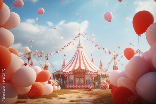 Circus tent with balloons
