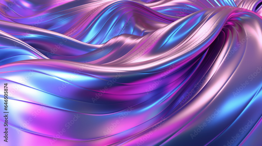 Fototapeta premium Abstract background with waves holo design