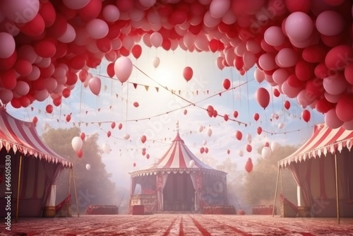 Circus tent with balloons