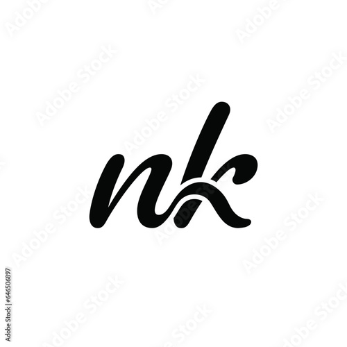 NK letter logo design