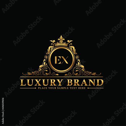 Letter EX luxury brand Logo
