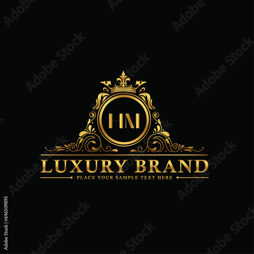 Letter HM luxury brand Logo