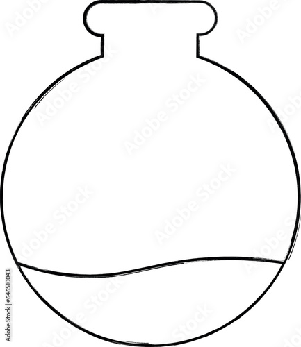 Flask for chemical preparations for decoration and design.