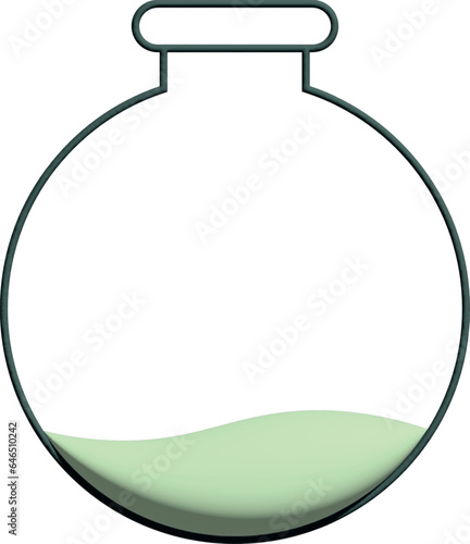 Flask for chemical preparations for decoration and design.