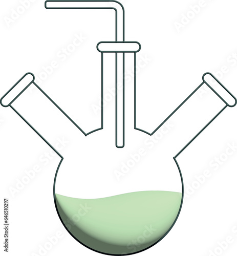 Flask for chemical preparations for decoration and design.
