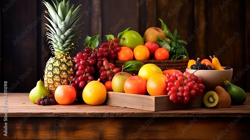 a lot of different types of tropical fruits on a table