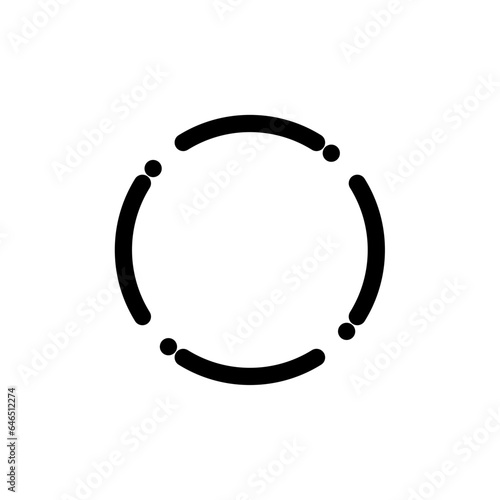 Round progress bar. Circle loader and countdown icon for web and application ui  round infographic element.
