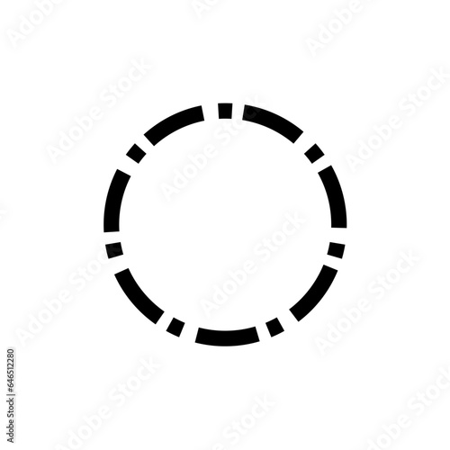 Round progress bar. Circle loader and countdown icon for web and application ui, round infographic element.