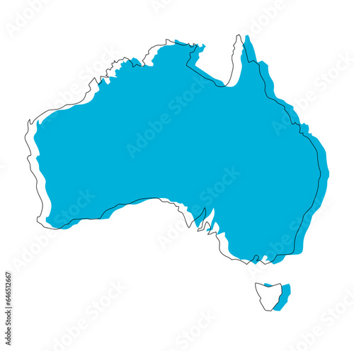Australia - outline of the country map