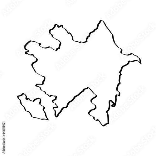 Azerbaijan - outline of the country map