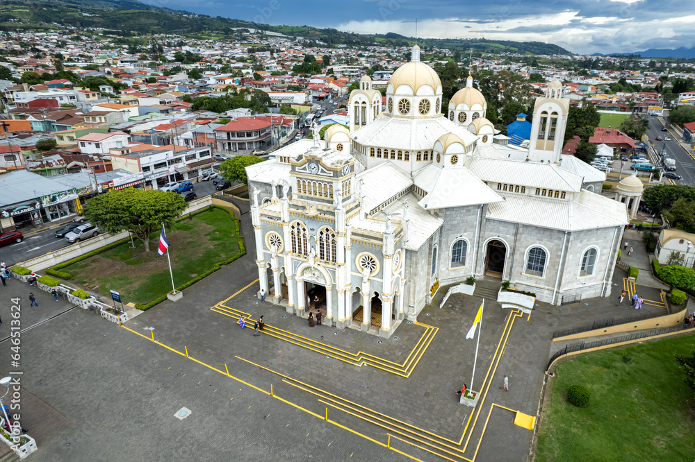 Obraz premium The beautiful Basilica of Our Lady of the Angels in Cartago Costa Rica - The Virgen de los Angeles is Costa Rica - Cathedral