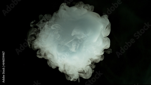 Small white smoke ball isol...