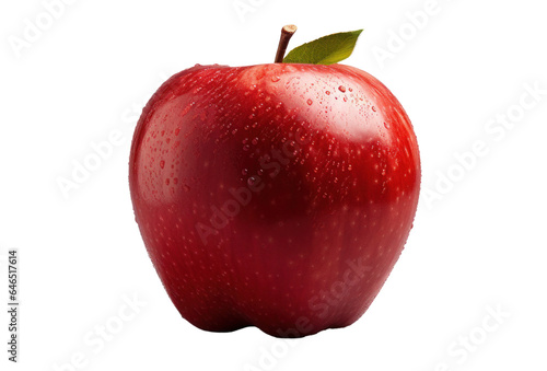 red apple, isolated object on transparent background. png file