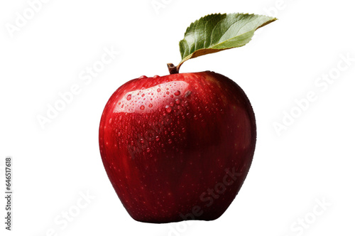 red apple, isolated object on transparent background. png file