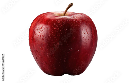 red apple, isolated object on transparent background. png file