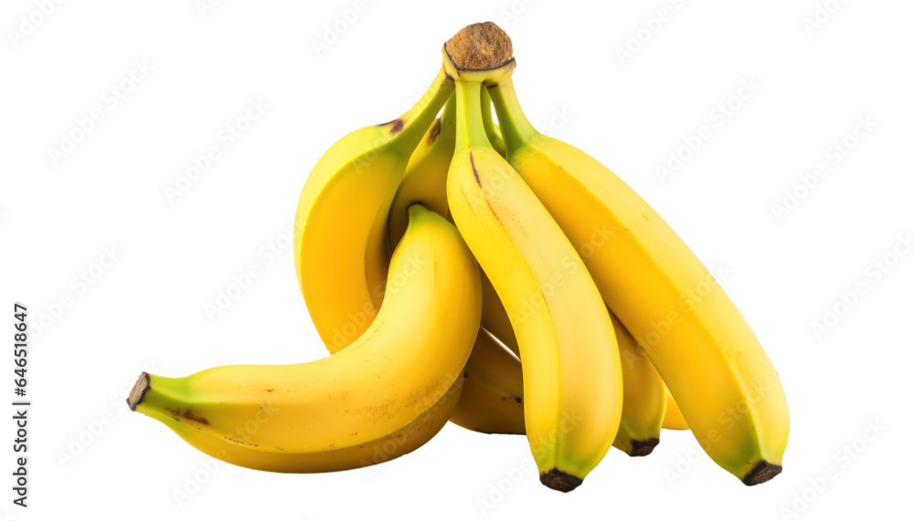 banana bunch, isolated object on transparent background. png file
