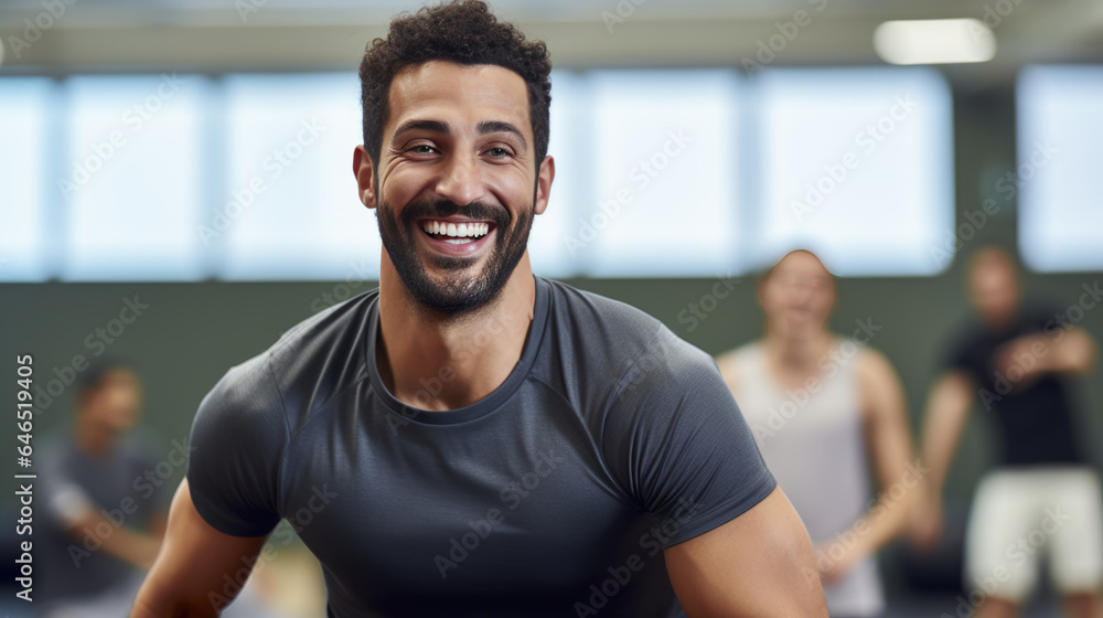 Portrait of athletic man in a gym Portrait of athletic man in a gym