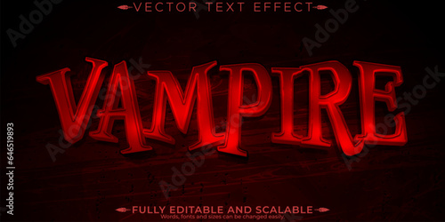 Vampire horror text effect, editable blood and scary text style