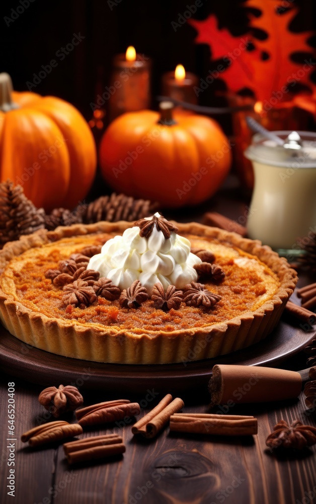 Autumn pumpkin pie Autumn pumpkin pie
